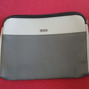 TUMI Cosmetic Travel Bag, Unisex Accessory, Grey and Black.